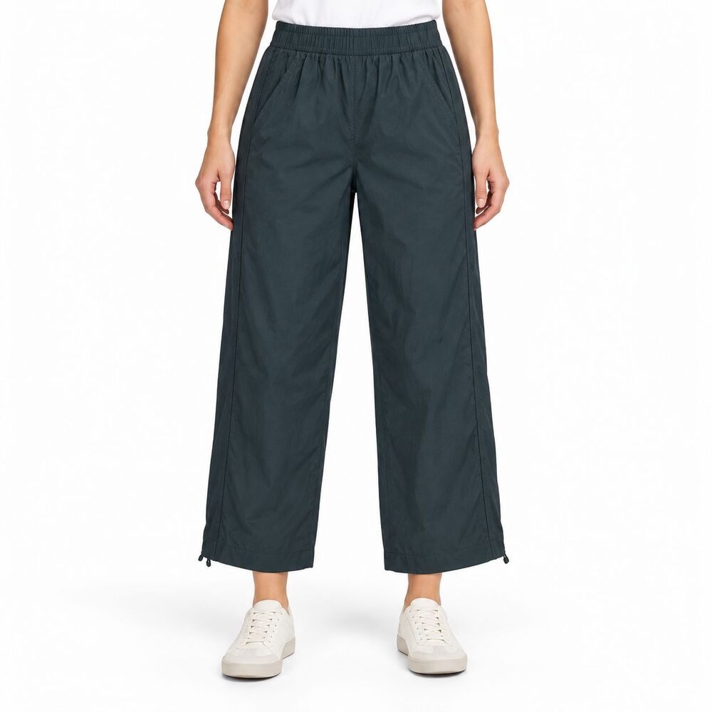 Athleta Wind Rain Pants Elastic Waist Side Zip Ankle Blue M